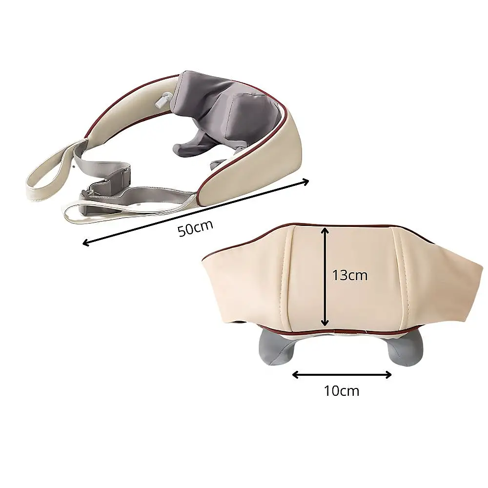 Ασύρματη Θερμαινόμενη Συσκευή για Μασάζ Λαιμού & Ώμων 50x13x10cm Μπεζ 5907451369371 Verk Group