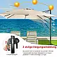 Costway  Πολυλειτουργική Ομπρέλα Κήπου 3x3m με Περιστροφή 360° και Ρυθμιζόμενη Κλίση NP11545BE