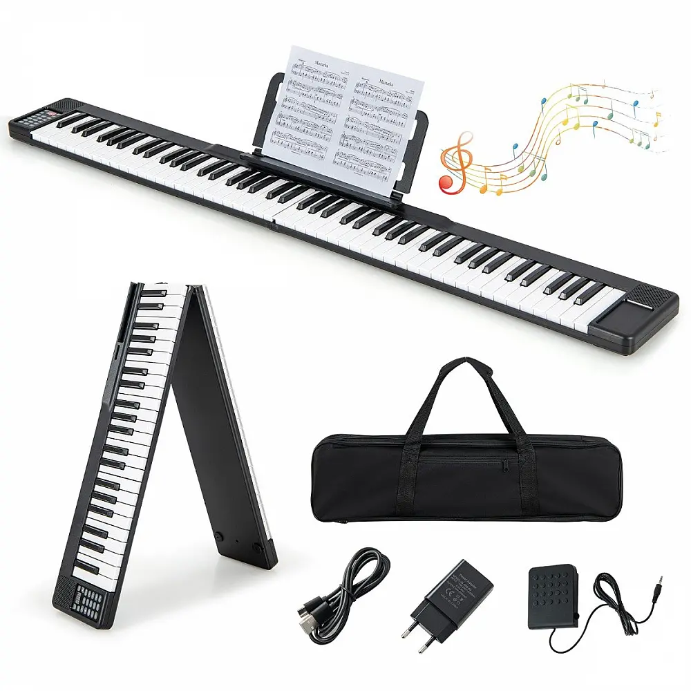 Costway  Φορητό Ψηφιακό Πιάνο 88 Πλήκτρων με Bluetooth & MIDI Υποστήριξη MU10097DE-DK
