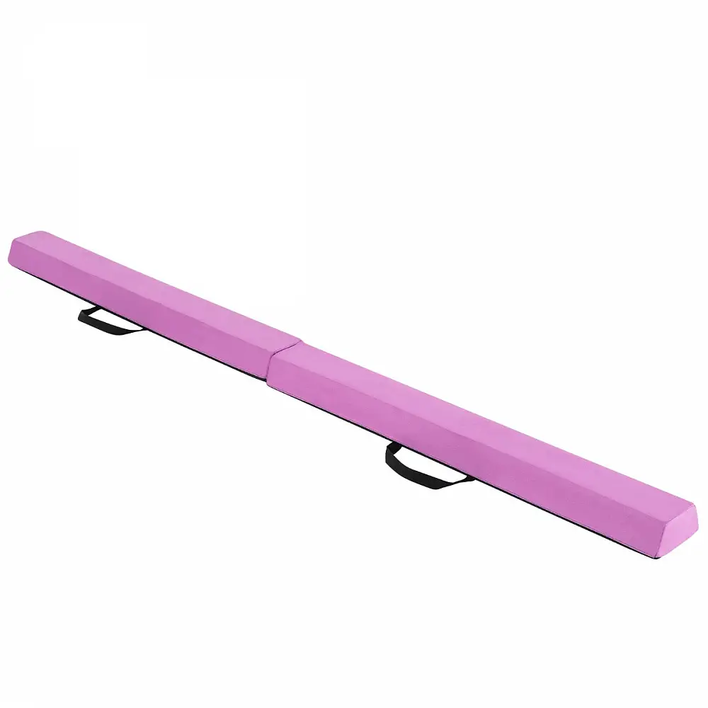 Costway Πτυσσόμενη Δοκός Ισορροπίας 210 εκ. με Αφαιρούμενο Κάλυμμα από Σουέτ για Παιδιά FH10133PU