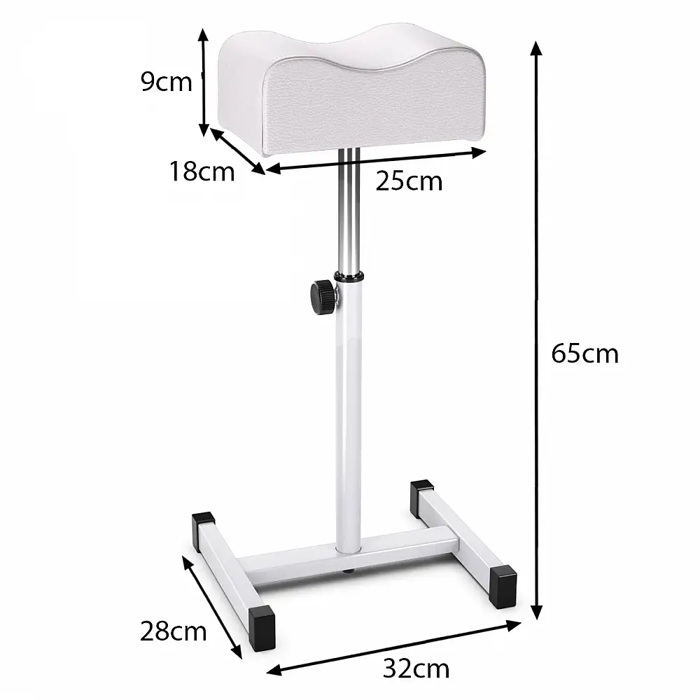 Costway  Επαγγελματικό Σκαμπό Πεντικιούρ με Ρυθμιζόμενο Ύψος και Άνετο Μαξιλάρι HB84543WH