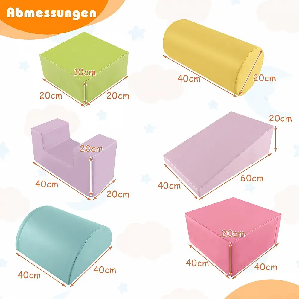 Costway Σετ Αναρρίχησης και Σκαρφαλώματος 6 Τεμαχίων για Παιδιά FH10099RO