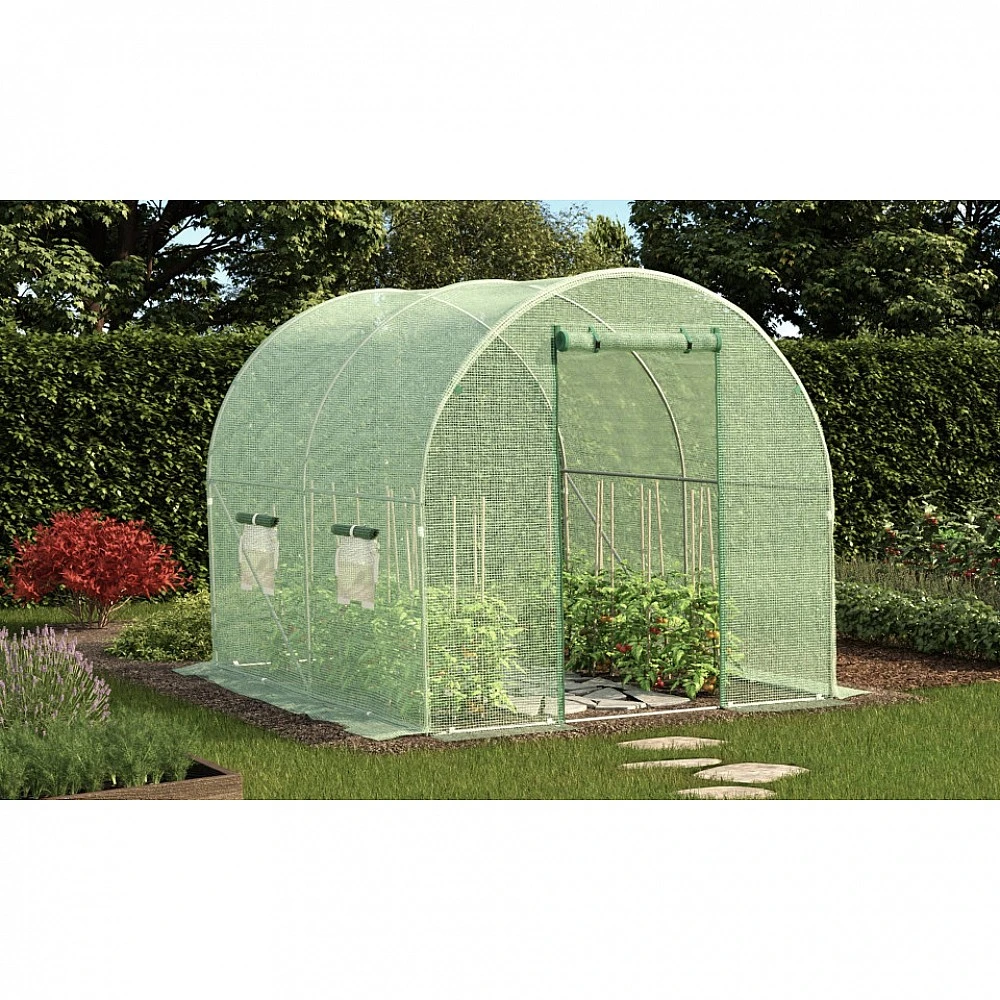 Θερμοκήπιο Κήπου 6m² με Ενισχυμένη Τέντα 130 gr/m² 3 x 2 x 2m 10060330 Jardikt
