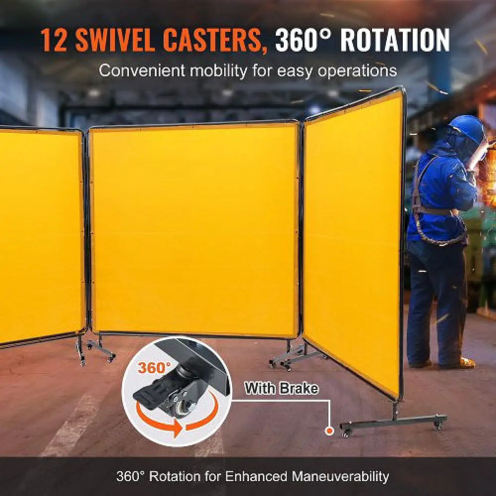 VEVOR Οθόνη Συγκόλλησης με Πλαίσιο, 6' x 6'  Ανθεκτική στη Φλόγα Βινυλική Οθόνη Προστασίας Συγκόλλησης  SMSHJPF6X6YCWSVG1V0