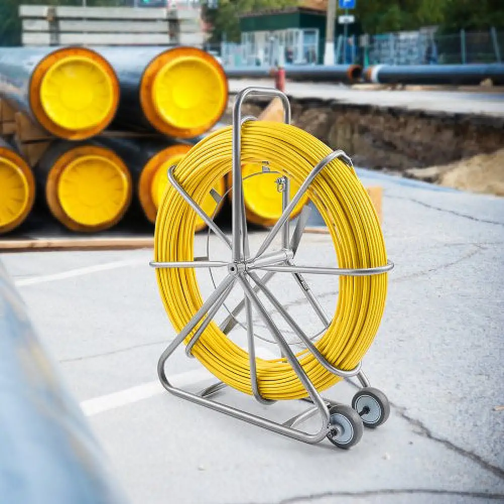 VEVOR Ταινία Ψαρέματος από Φίμπεργκλας 200 μέτρα 8 χιλιοστά για Τράβηγμα Καλωδίων και Διέλευση από Σωλήνες DZJYDNBLXW5148CANV0