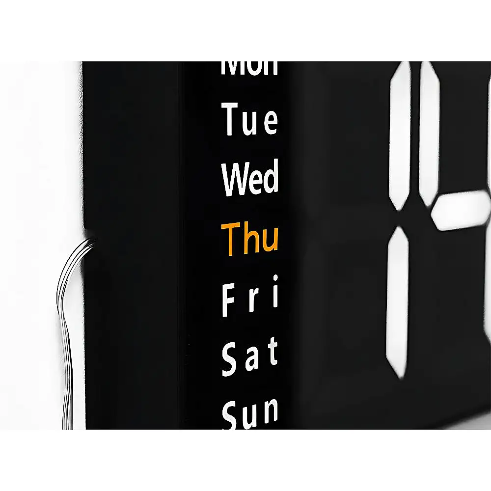 Ψηφιακό Ηλεκτρονικό LED Ρολόι Τοίχου με Θερμοκρασία, Ημερομηνία & Χειριστήριο 13 x 39 x 3cm 5907451370636 Verk Group