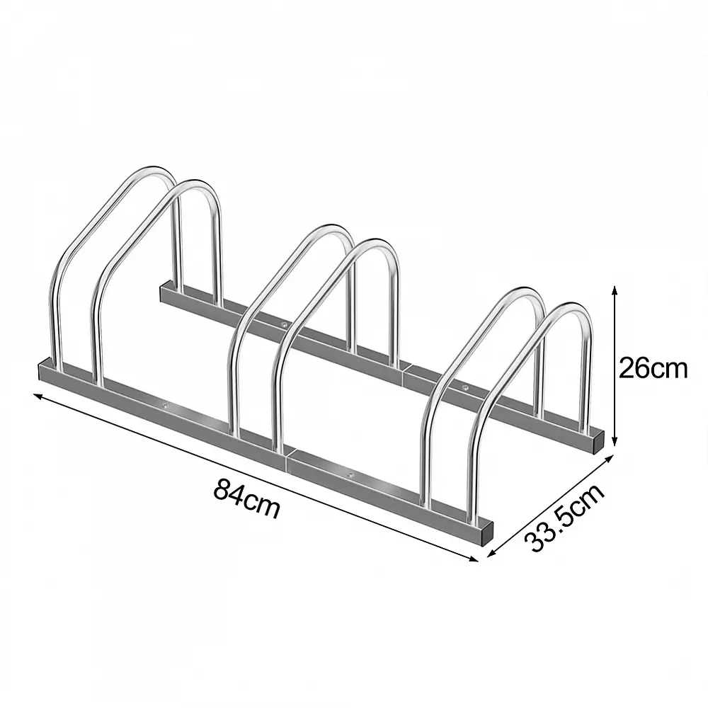 BAKAJI  Χώρος Στάθμευσης Ποδηλάτων 3 Θέσεων Σταντ Στήριγμα Ράφι Ποδηλάτου Ατσάλι  02839599