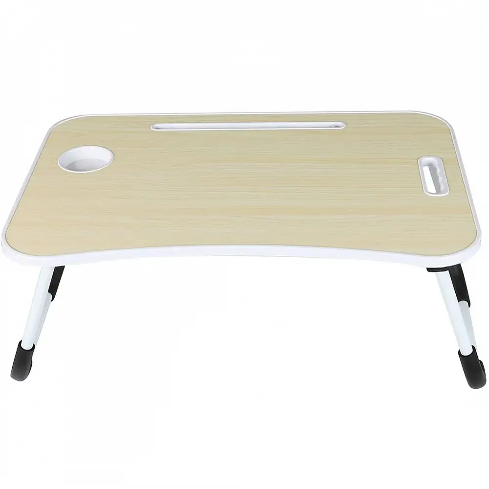 BAKAJI  Πτυσσόμενο τραπέζι κρεβατιού καναπέ για φορητό υπολογιστή PC tablet αναλόγιο λευκό  02841369