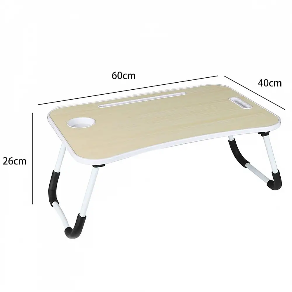 BAKAJI  Πτυσσόμενο τραπέζι κρεβατιού καναπέ για φορητό υπολογιστή PC tablet αναλόγιο λευκό  02841369