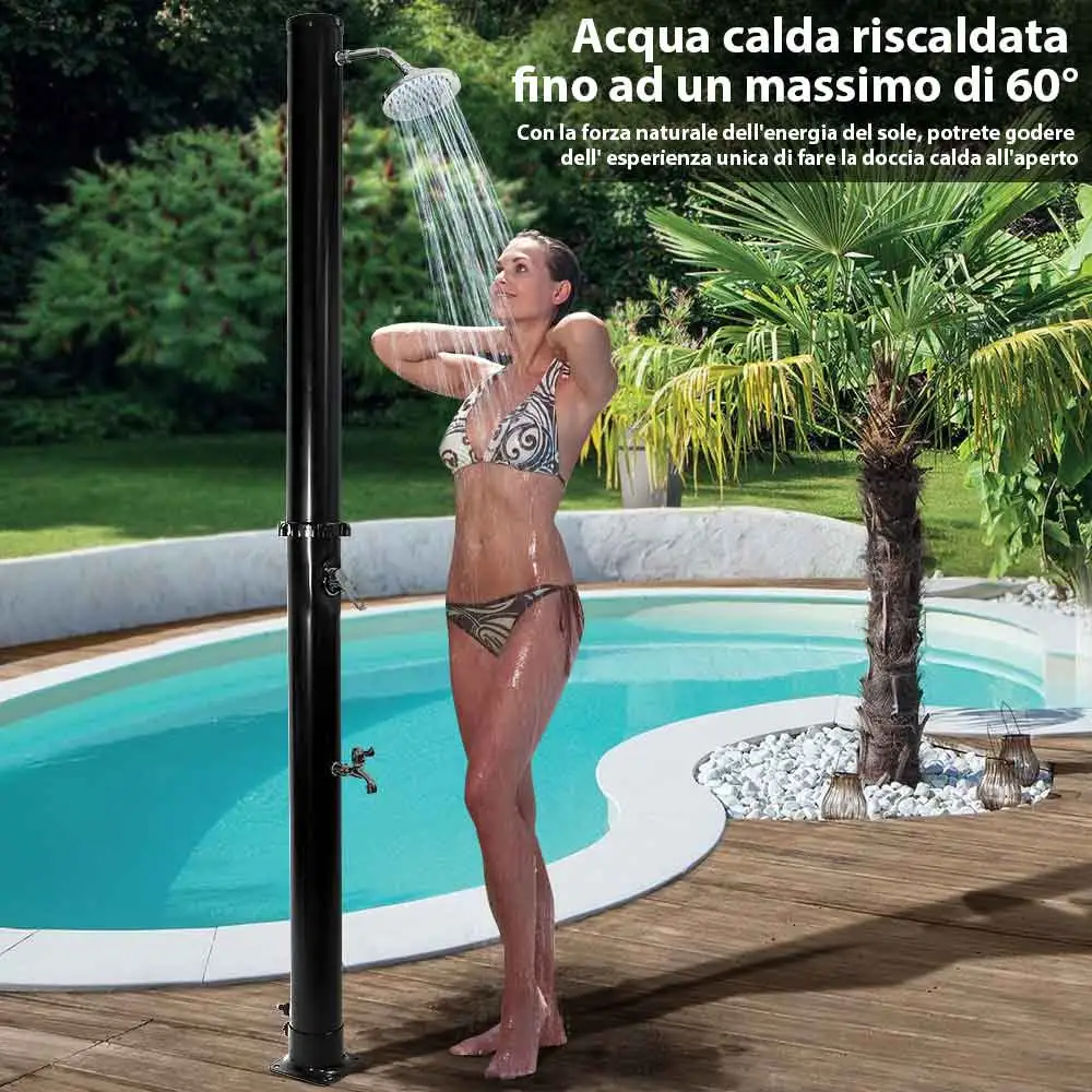 BAKAJI  Ηλιακό Ντους Κήπου Πισίνας Εξωτερικού Χώρου 20Lt Πλύσιμο Ποδιών Μίκτης Κάμπινγκ  02838260