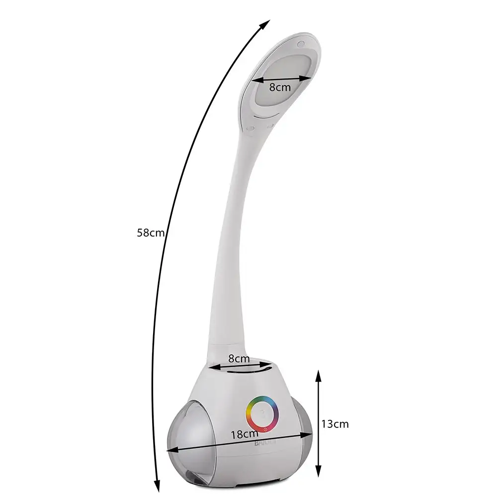 BAKAJI  Λάμπα Γραφείου LED με Θήκη για Στυλό, Αφή Ελέγχου με Φωτισμό Ατμόσφαιρας RGB  02835769