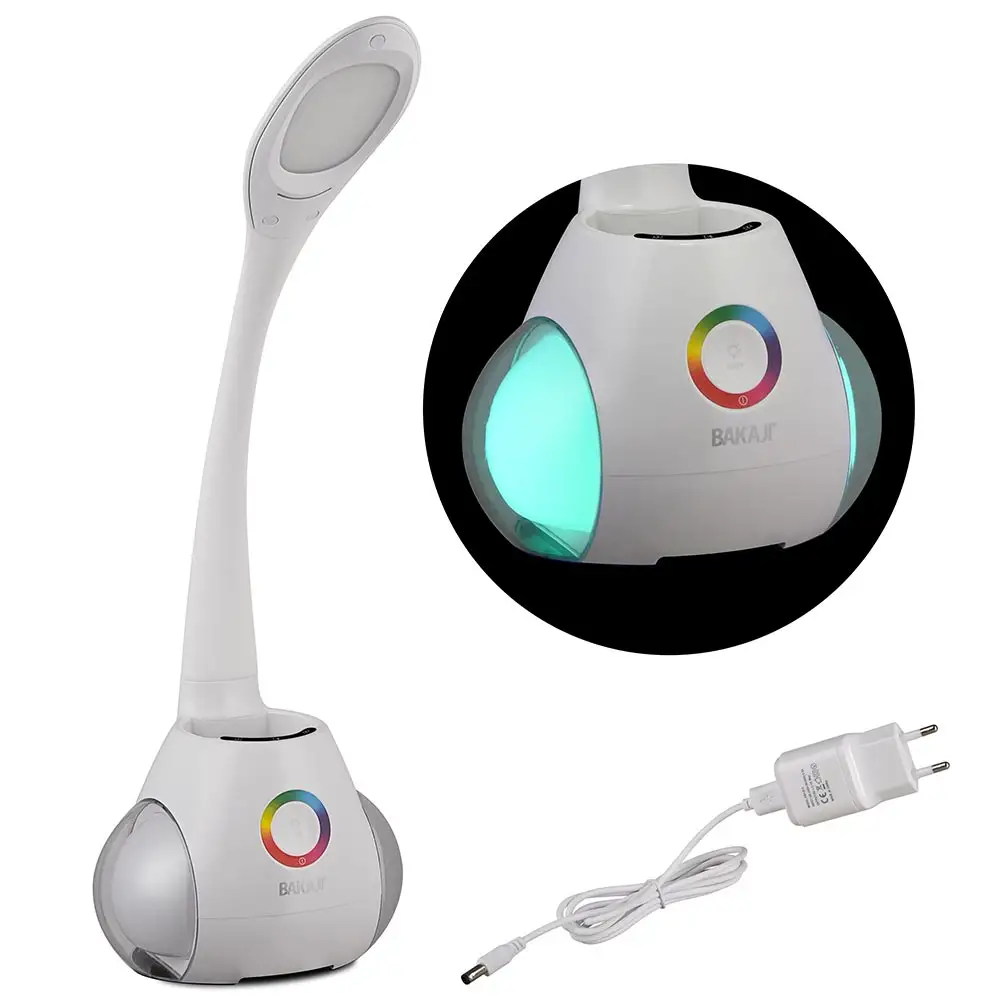 BAKAJI  Λάμπα Γραφείου LED με Θήκη για Στυλό, Αφή Ελέγχου με Φωτισμό Ατμόσφαιρας RGB  02835769