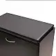 BAKAJI  Παπουτσοθήκη Πάγκος 1 Πόρτα Τριπλού Βάθους με Κάθισμα από Οικολογικό Δέρμα μαύρο 60x30x48  02839550