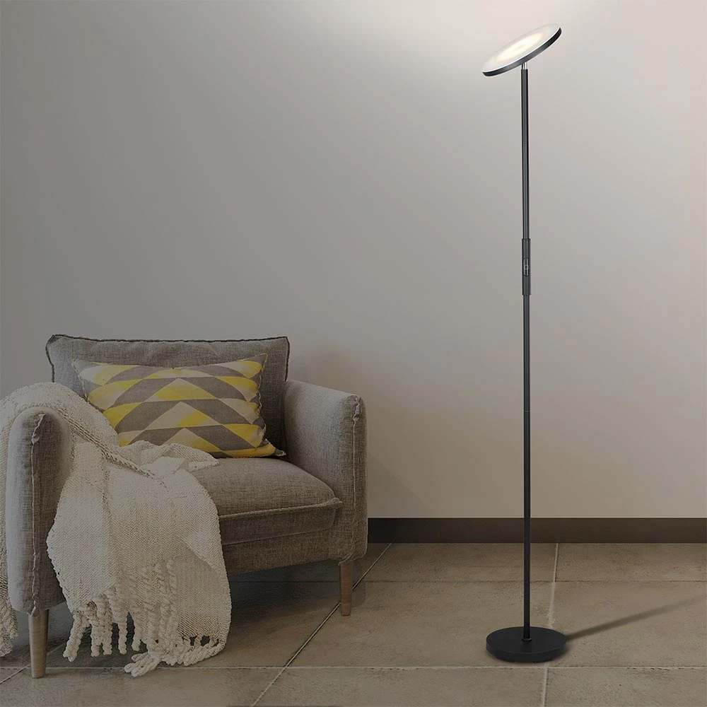 BAKAJI  Λάμπα Δαπέδου LED 20W 1600Lm Μοντέρνα Φωτισμός Ρυθμιζόμενος + Τηλεχειριστήριο  02835767