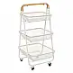 Τροχήλατο Μεταλλικό Τρόλεϊ Κουζίνας 3 Επιπέδων 48 x 41,5 x 86 cm Μπεζ 190097A 5Five Simply Smart