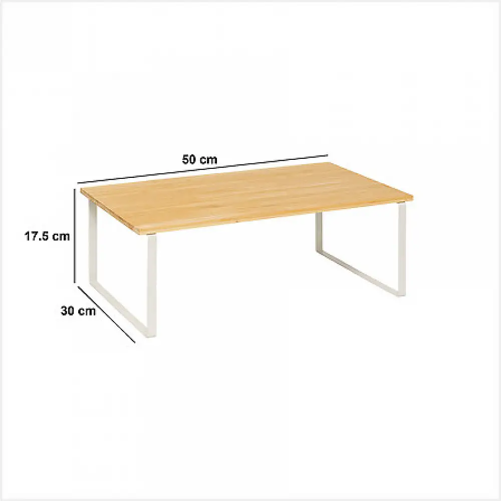 Μεταλλικό Ράφι Αποθήκευσης Μπαμπού & Λευκό 50 x 30 cm 190113A 5Five Simply Smart