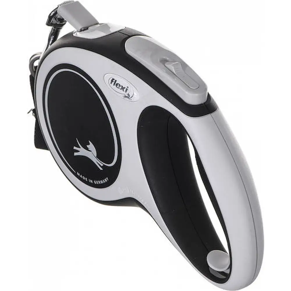 Πτυσσόμενο Λουρί/Οδηγός Σκύλου Ιμάντας 8m έως 50kg Λευκό/Μαύρο 4000498043820 Flexi