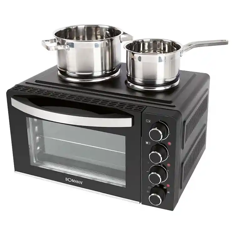 Ηλεκτρικό Φουρνάκι 28L 3100W με 2 Εστίες Μαγειρέματος KK6059CB Bomann