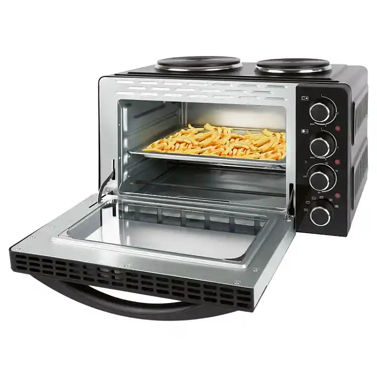 Ηλεκτρικό Φουρνάκι 28L 3100W με 2 Εστίες Μαγειρέματος KK6059CB Bomann