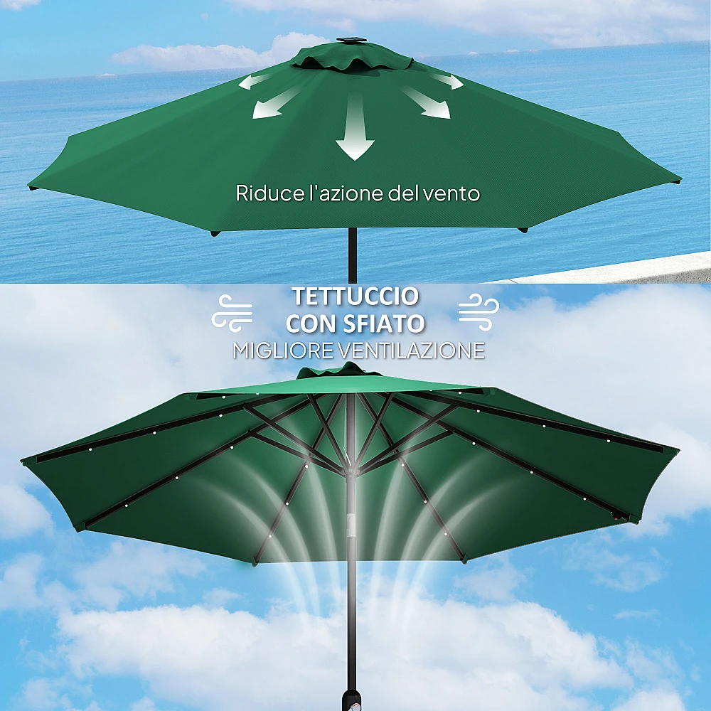 Outsunny Ανταλλακτικό Κάλυμμα για Ομπρέλα 3 μ με 8 Ακτίνες, Πολυεστέρας Αντι-UV 50+, Πράσινο 84D-424V00GN Outsunny Ανταλλακτικό Κάλυμμα για Ομπρέλα 3 μ με 8 Ακτίνες, Πολυεστέρας Αντι-UV 50+, Πράσινο 84D-424V00GN