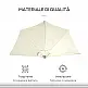 Outsunny Ημικυκλική Ομπρέλα με Μανιβέλα, 20 Φώτα LED και Ηλιακό Πάνελ, 265x135x240 εκ., Μπεζ 84D-231V00BG