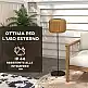 Outsunny Ηλιακός Λαμπτήρας Κήπου με Φωτισμό LED, από Ατσάλι και PE Rattan, Ø34x130 cm, Κίτρινο 867-152V00YL