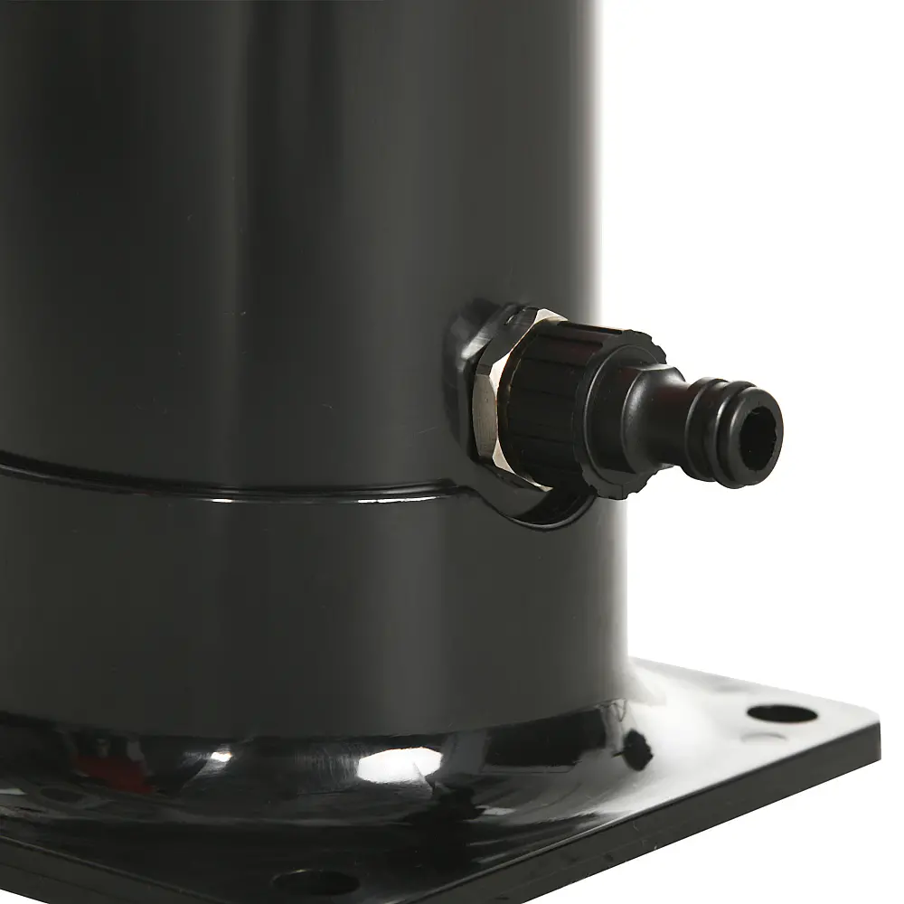 Outsunny Ηλιακό ντους 20L με κάτω βρύση και ρυθμιζόμενη θερμοκρασία, από κράμα ψευδαργύρου, 15.5x15.5x222 cm, Μαύρο A20-322V00BK