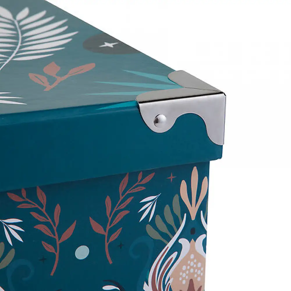 Σετ 6  Κουτιών με Μεταλλικές Γωνίες Box'n Peace 48 x 33,5 x 16 cm Πετρόλ 205570 5Five Simply Smart