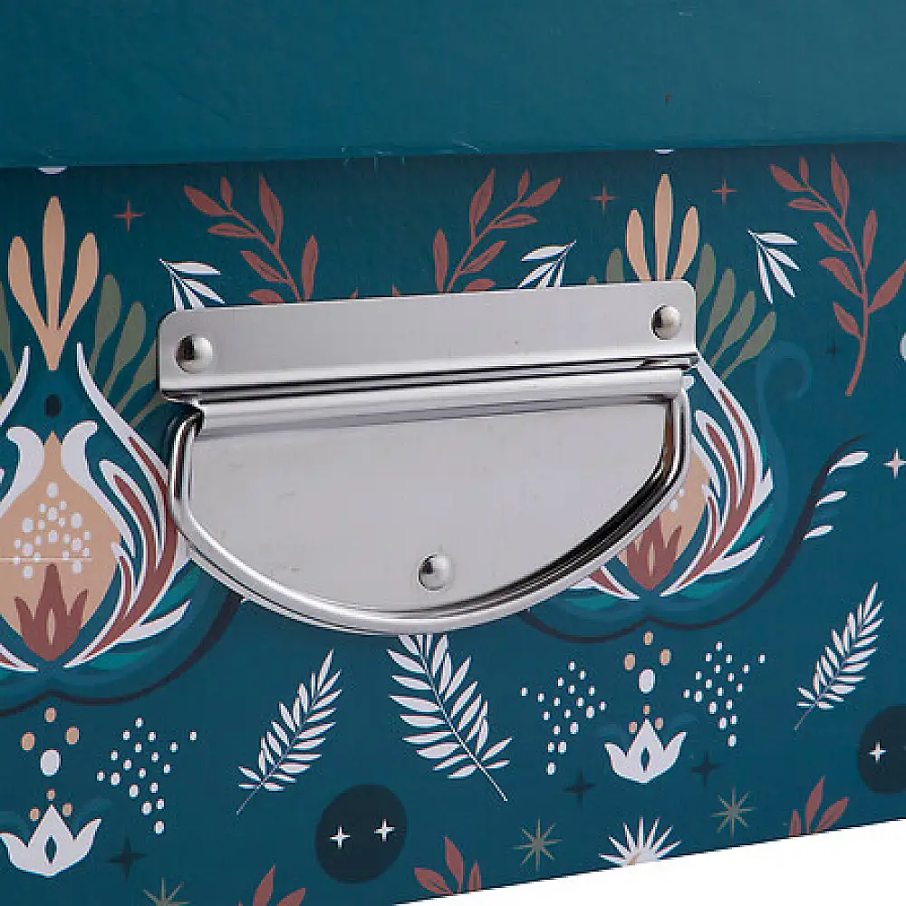 Σετ 6  Κουτιών με Μεταλλικές Γωνίες Box'n Peace 48 x 33,5 x 16 cm Πετρόλ 205570 5Five Simply Smart