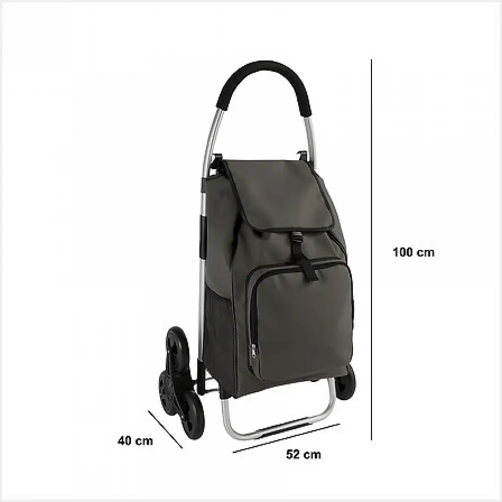 Καρότσι Αγορών με 6 Ροδάκια 52 x 40 x 100 cm Χακί 206781A 5Five Simply Smart