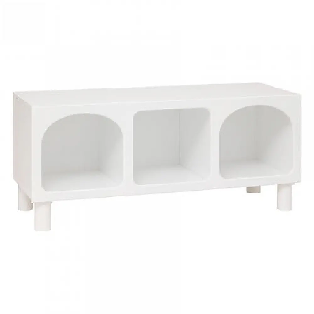 Ξύλινη Παιδική Συρταριέρα με 3 Ράφια 90 x 32 x 40 cm Λευκό 205867 Atmosphera