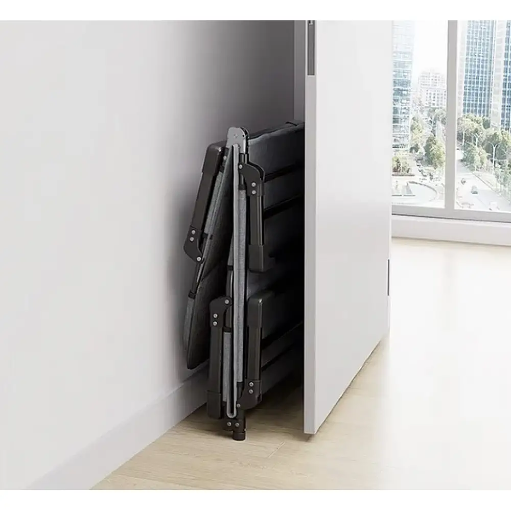 Πτυσσόμενο Κρεβάτι Camping με Στρώμα 200 x 65 x 30 cm Γκρι 25380 Trizand