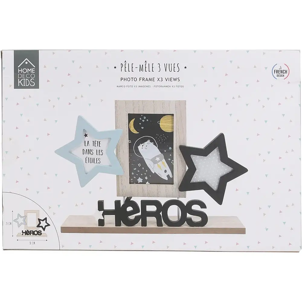 Παιδική Κορνίζα για 3 Φωτογραφίες 38 x 5 x 25 cm HD2361 Home Deco Kids