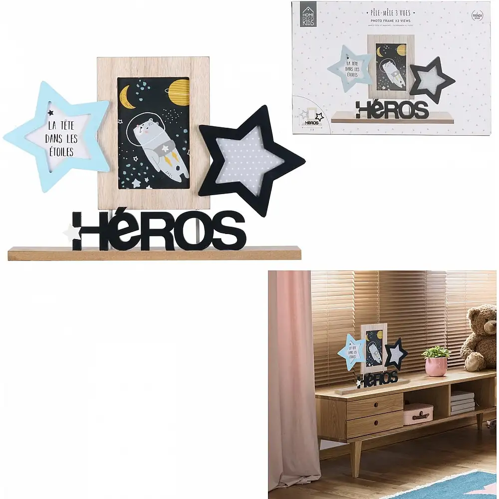 Παιδική Κορνίζα για 3 Φωτογραφίες 38 x 5 x 25 cm HD2361 Home Deco Kids