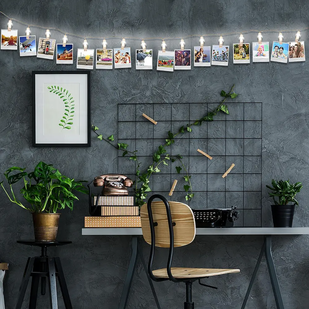 Φωτιζόμενη Γιρλάντα LED με 12 Clips 195 cm LA9903 Home Deco Factory