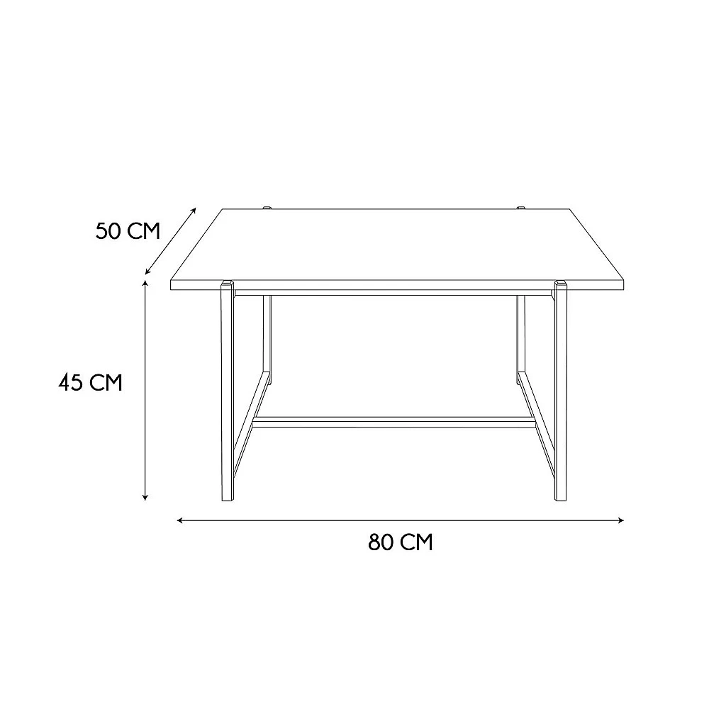 Τραπεζάκι Σαλονιού από Ξύλο & Μέταλλο 80 x 45 x 50 cm HD0182 Home Deco Factory Τραπεζάκι Σαλονιού από Ξύλο & Μέταλλο 80 x 45 x 50 cm HD0182 Home Deco Factory