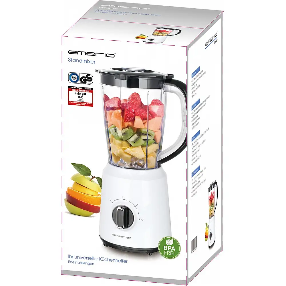 Μπλέντερ 1.5lt 500W Λευκό BL-124816.7 Emerio