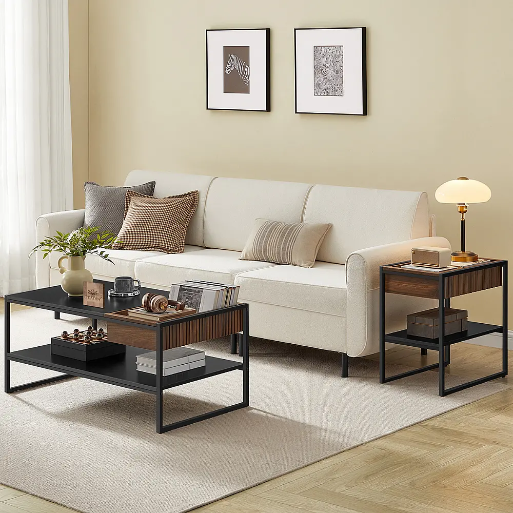 Βοηθητικό Τραπεζάκι 55x35x55cm Μαύρο LET820B43 VASAGLE
