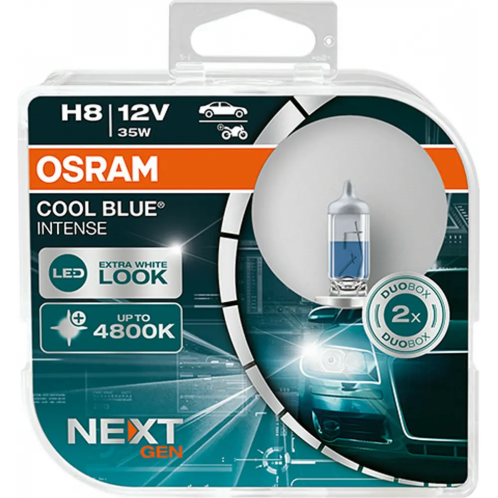 Λάμπες Αυτοκινήτου Cool Blue Intense Nextgen H8 Αλογόνου 4800K 12V 35W 2τμχ 64212CBN-HCB OSRAM
