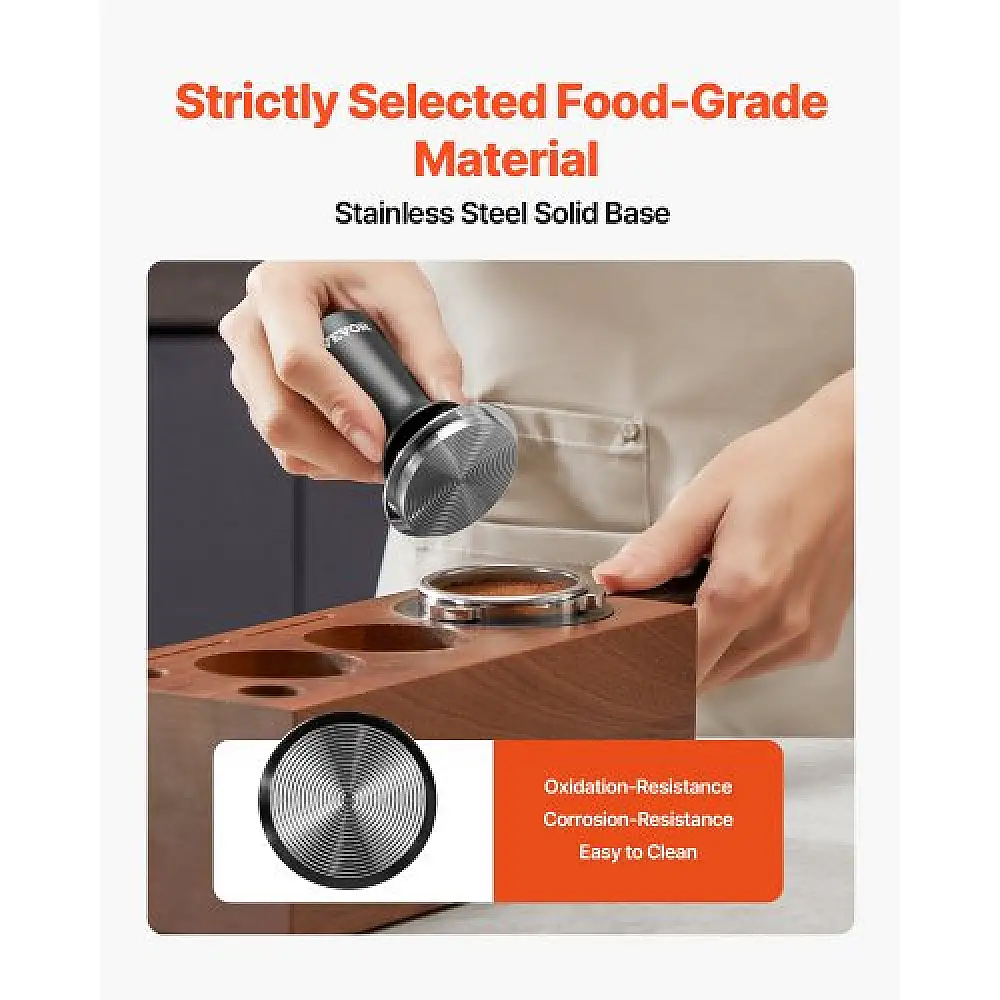 VEVOR Ανοξείδωτος Συμπιεστής Καφέ 51mm με Ελατήριο για Espresso YFC51MMBXGLLKDQ75V0