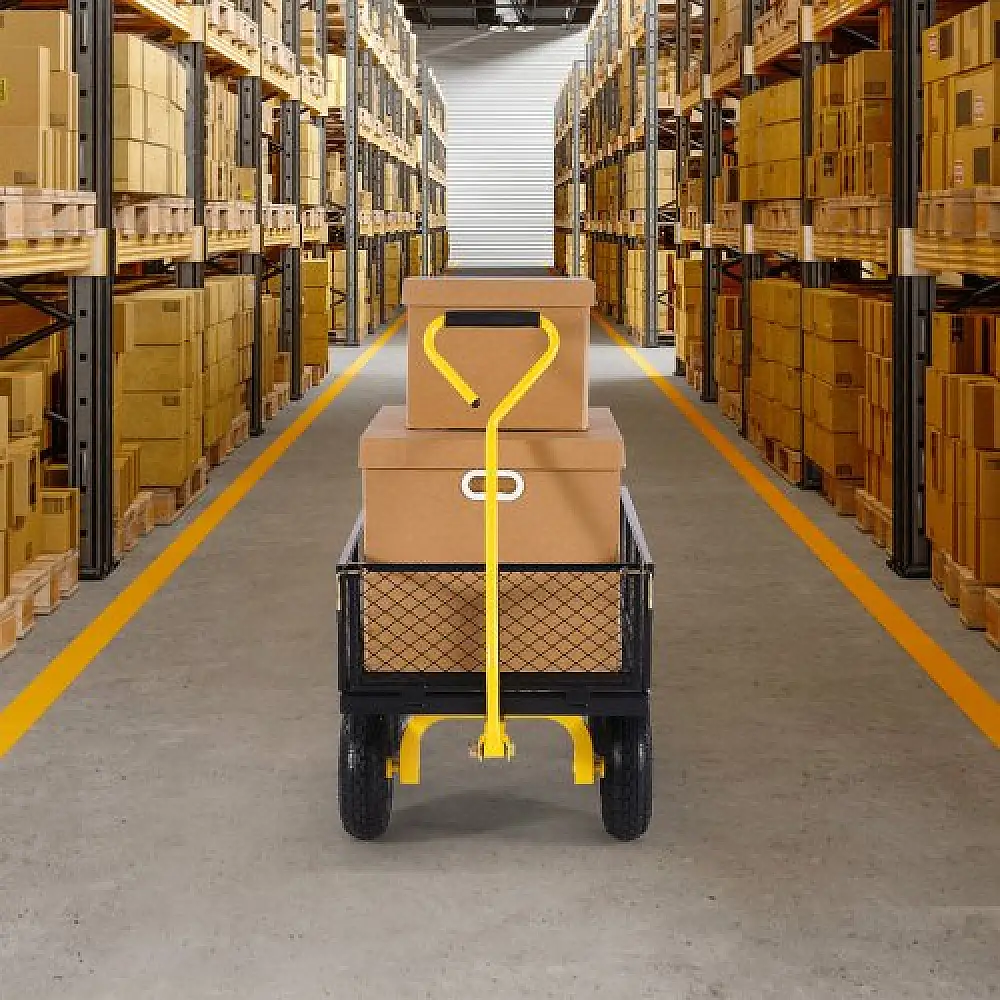 VEVOR Ατσάλινο Καρότσι Κήπου 900lb Βαρέως Τύπου με Ρόδες 10in ZXHYTCHH900L1UA7KV0