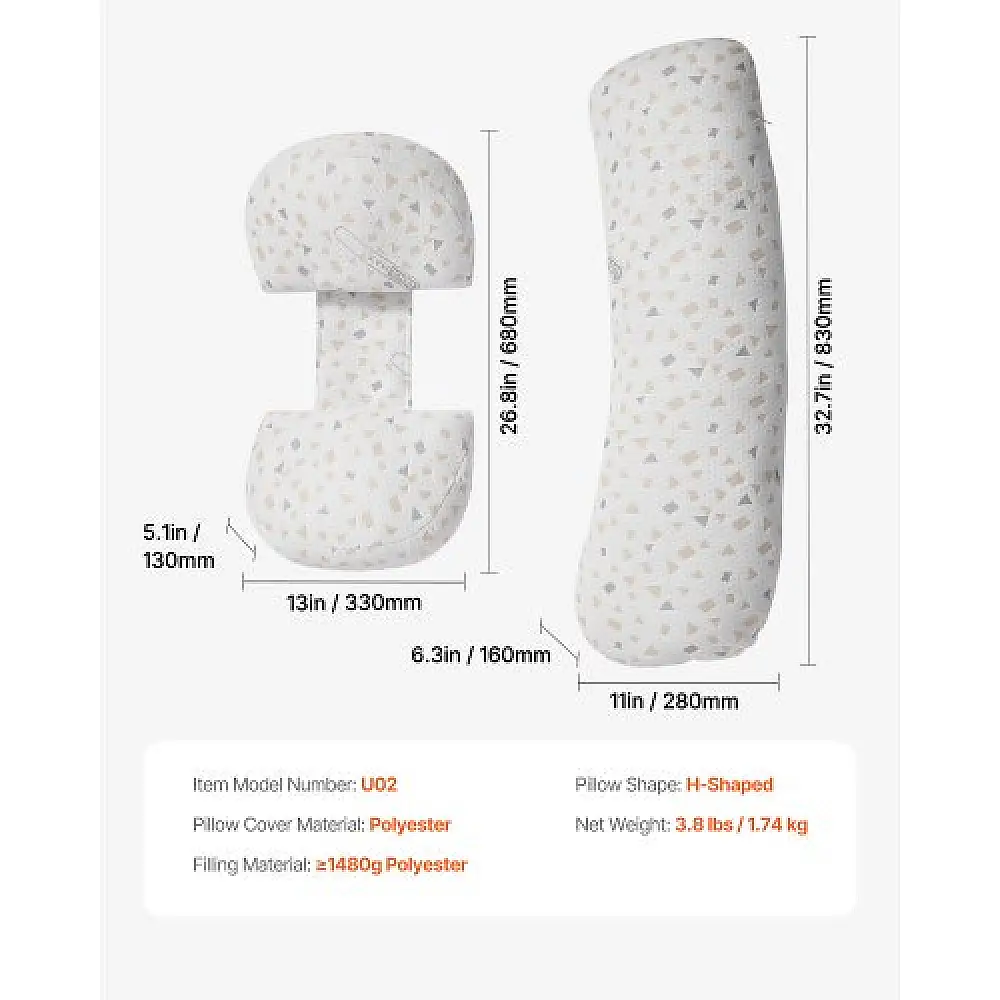 VEVOR Ρυθμιζόμενο & Μαλακό Μαξιλάρι Εγκυμοσύνης για Έγκυες Γυναίκες YFZTSBSHXSHY8MKW3V0