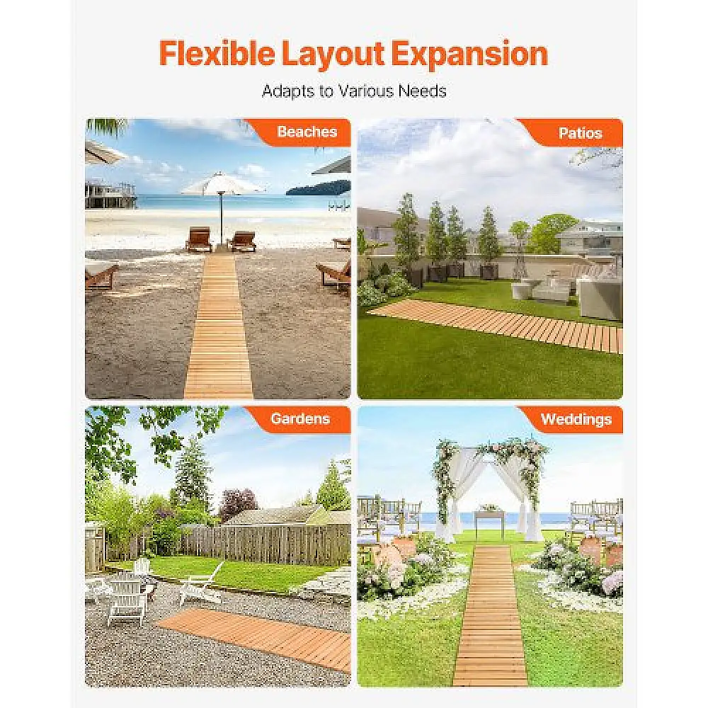 VEVOR Ξύλινο Μονοπάτι Κήπου 12 ft x 22 in ZXMZHYXD1442M8XC8V0