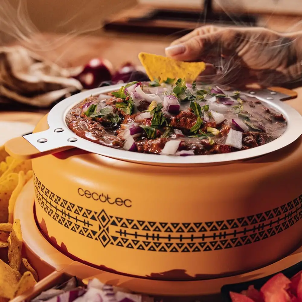 Συσκευή για Ζέσταμα Υλικών & Συναρμολόγηση Tacos με 4 Θήκες και 4 Μορφές Σιλικόνης 40W Cecotec Fun Taco Andale CEC-03834 Cecotec