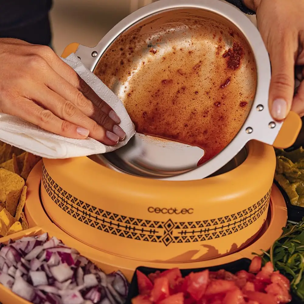 Συσκευή για Ζέσταμα Υλικών & Συναρμολόγηση Tacos με 4 Θήκες και 4 Μορφές Σιλικόνης 40W Cecotec Fun Taco Andale CEC-03834 Cecotec