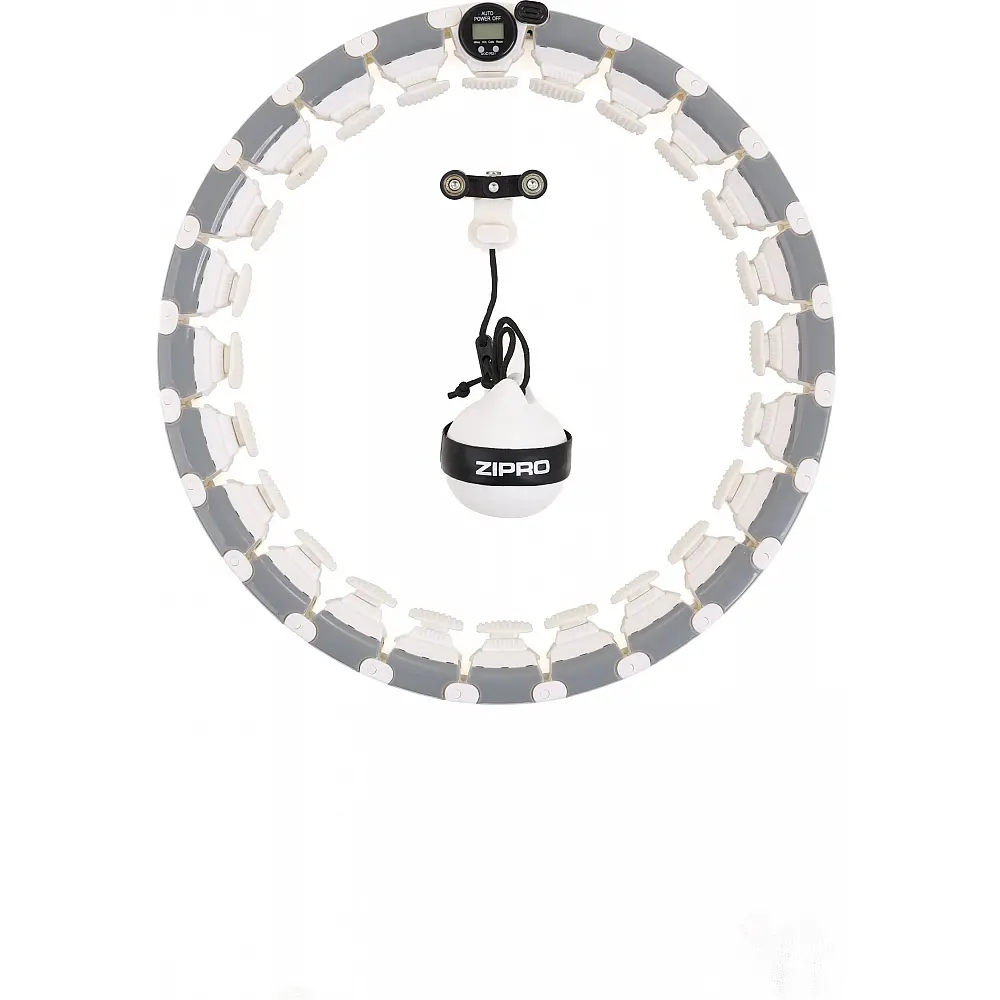 Hula Hoop με Βάρος και Λειτουργία Μασάζ 300–350 mm Λευκό-Γκρι13112339 Zipro