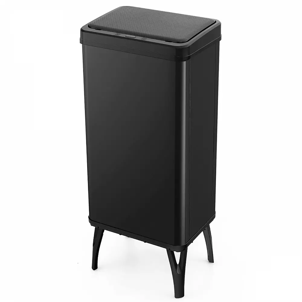 Costway  Ανοξείδωτος Κάδος Απορριμμάτων 50L με Αυτόματο Αισθητήρα Κίνησης Μαύρος 35 x 25 x 65 εκ. GY10017DK
