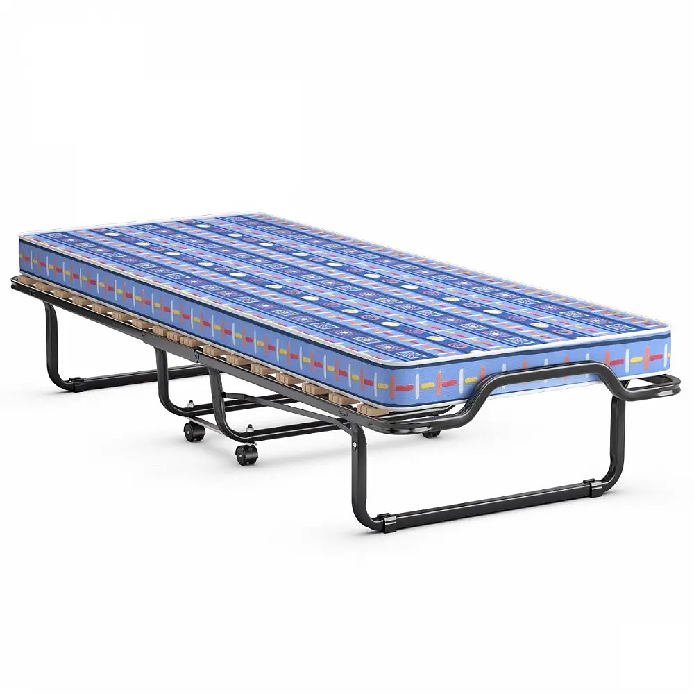 Costway  Πτυσσόμενο κρεβάτι επισκεπτών 80 x 200 cm με στρώμα αφρού μνήμης, μπλε, κατασκευασμένο στην Ιταλία. HW72812BL