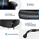 Costway  Εργονομική καρέκλα υπολογιστή με ενσωματωμένα ρυθμιζόμενα μπράτσα 60 x 60 x 100-110 εκ. CB10225BL