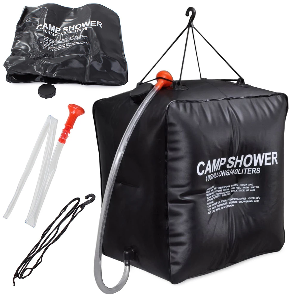 Ηλιακό Ντους Camping 40L  40 x 40 x 24.5 cm Μαύρο 5907451321980 Verk Group